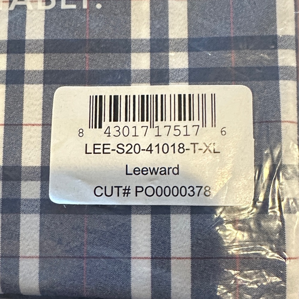 Mizzen+Main Blue and White Plaid Dress Shirt - Picture 3 of 5